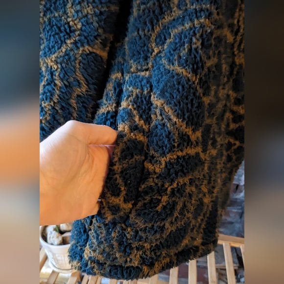 Deep Sea Green Sherpa Zip Up - Picture 5 of 9